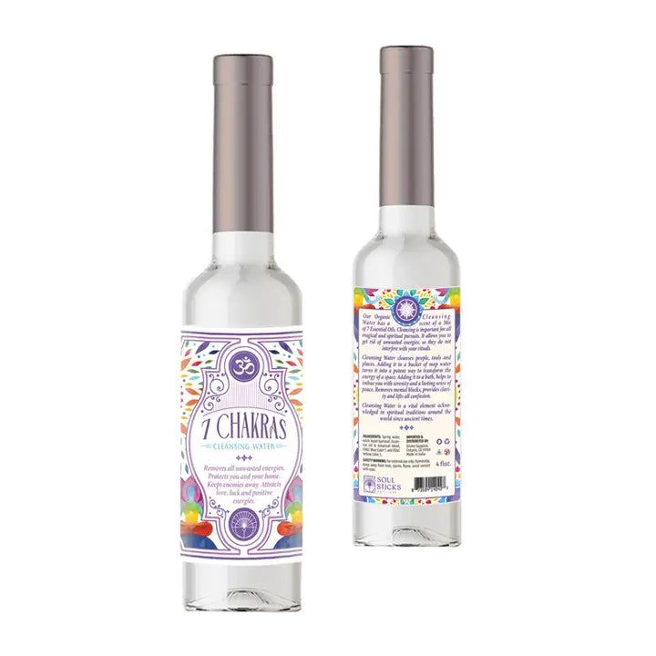7 Chakras Spiritual Cleansing Water (7.5 oz.) - Designs by Deekay