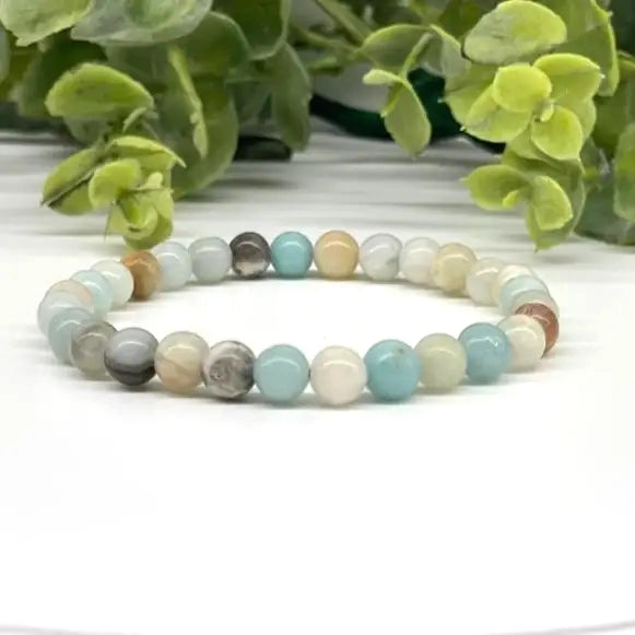 Amazonite 6mm 7.5” Crystal Bracelet