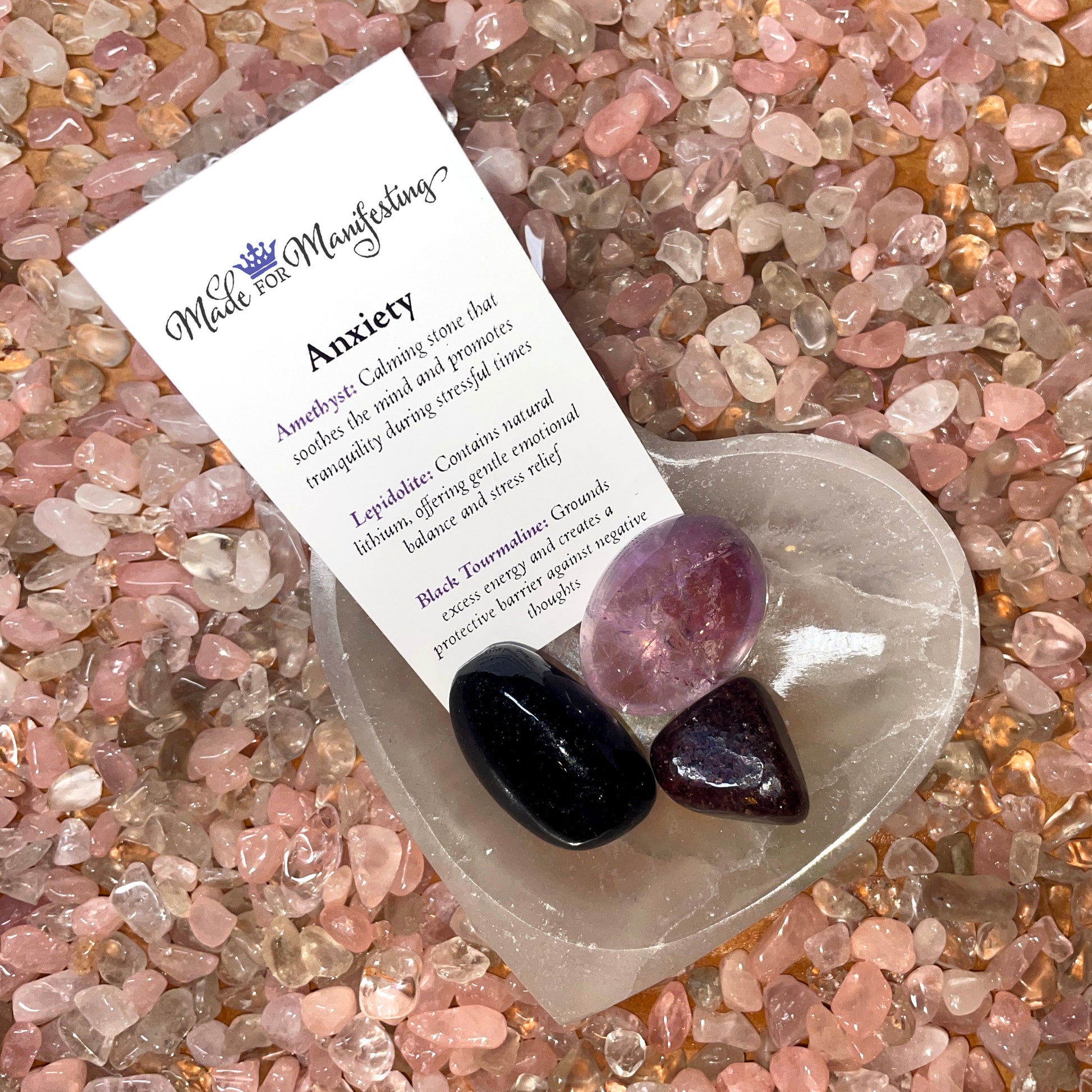 Anxiety Relief Intention Crystal Set