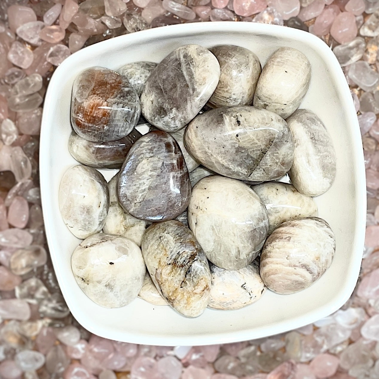 Black Moonstone Tumbled Stone
