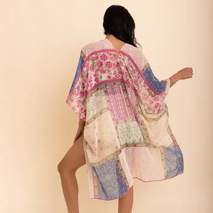Bohemian Burnout Velvet Kimono White - Leto