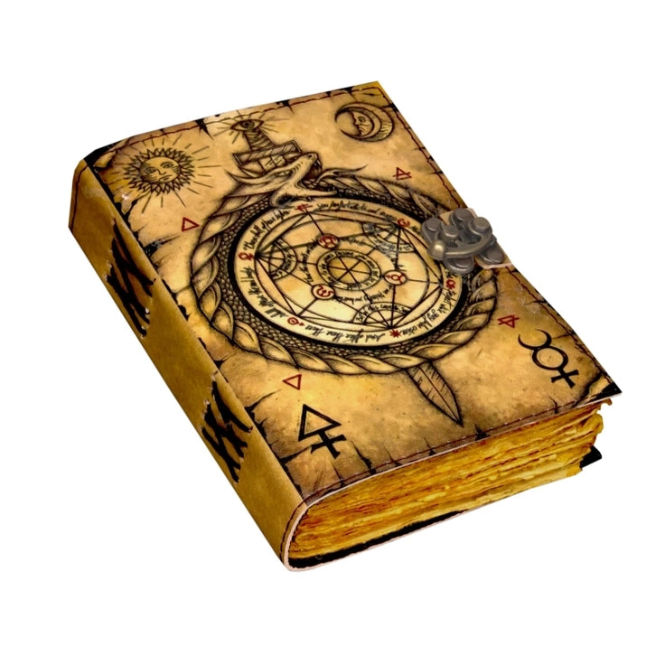Vintage Leather Journal Notebook Diary with Compass Print - R K Handicrafts and Exporters