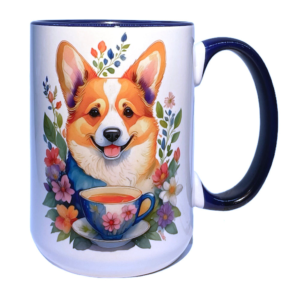 Artisan Pembroke Corgi 15 oz Mug