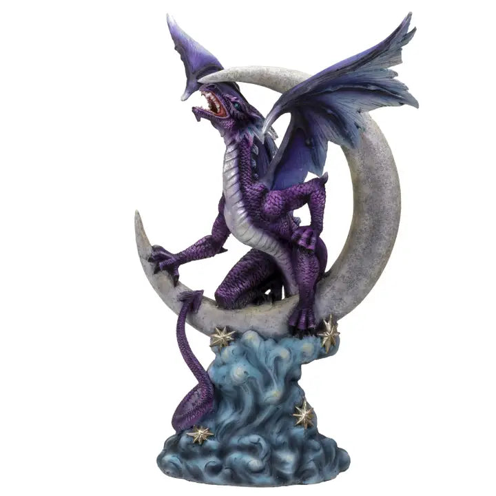 Crescent Moon Dragon Statue