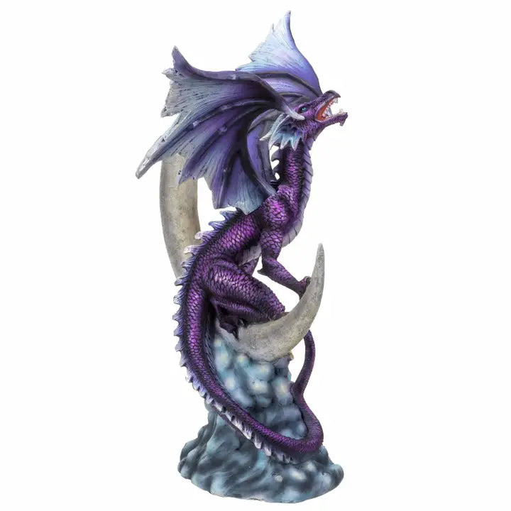 Crescent Moon Dragon Statue