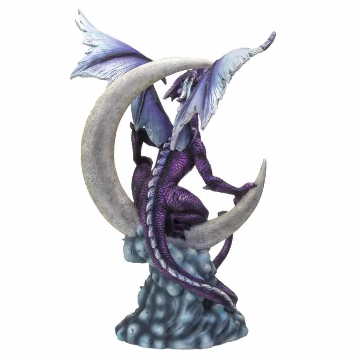 Crescent Moon Dragon Statue