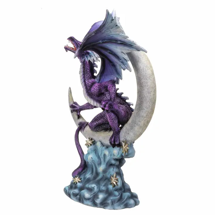 Crescent Moon Dragon Statue