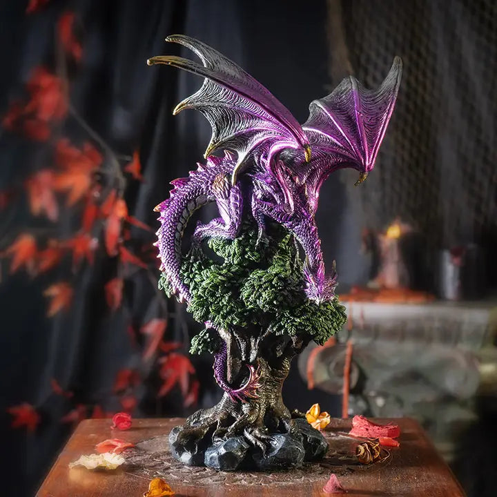 Dragon Perched on Tree Statue