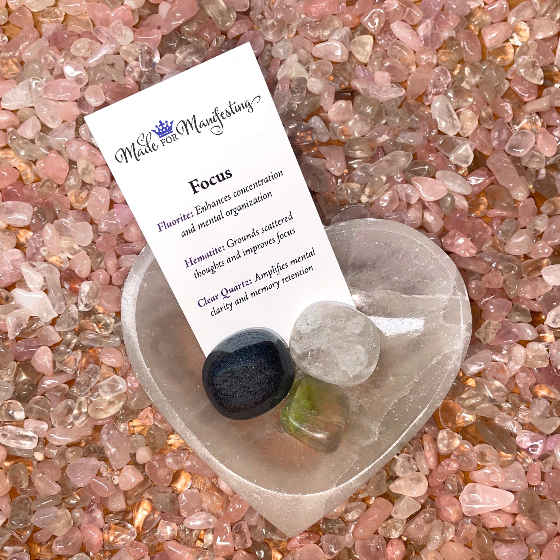 Focus Intention Crystal Set