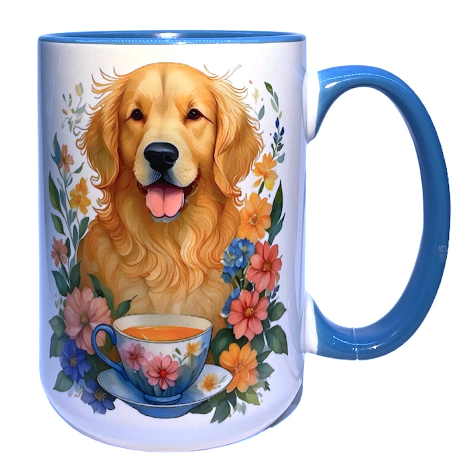 Artisan Golden Retriever 15 oz Mug