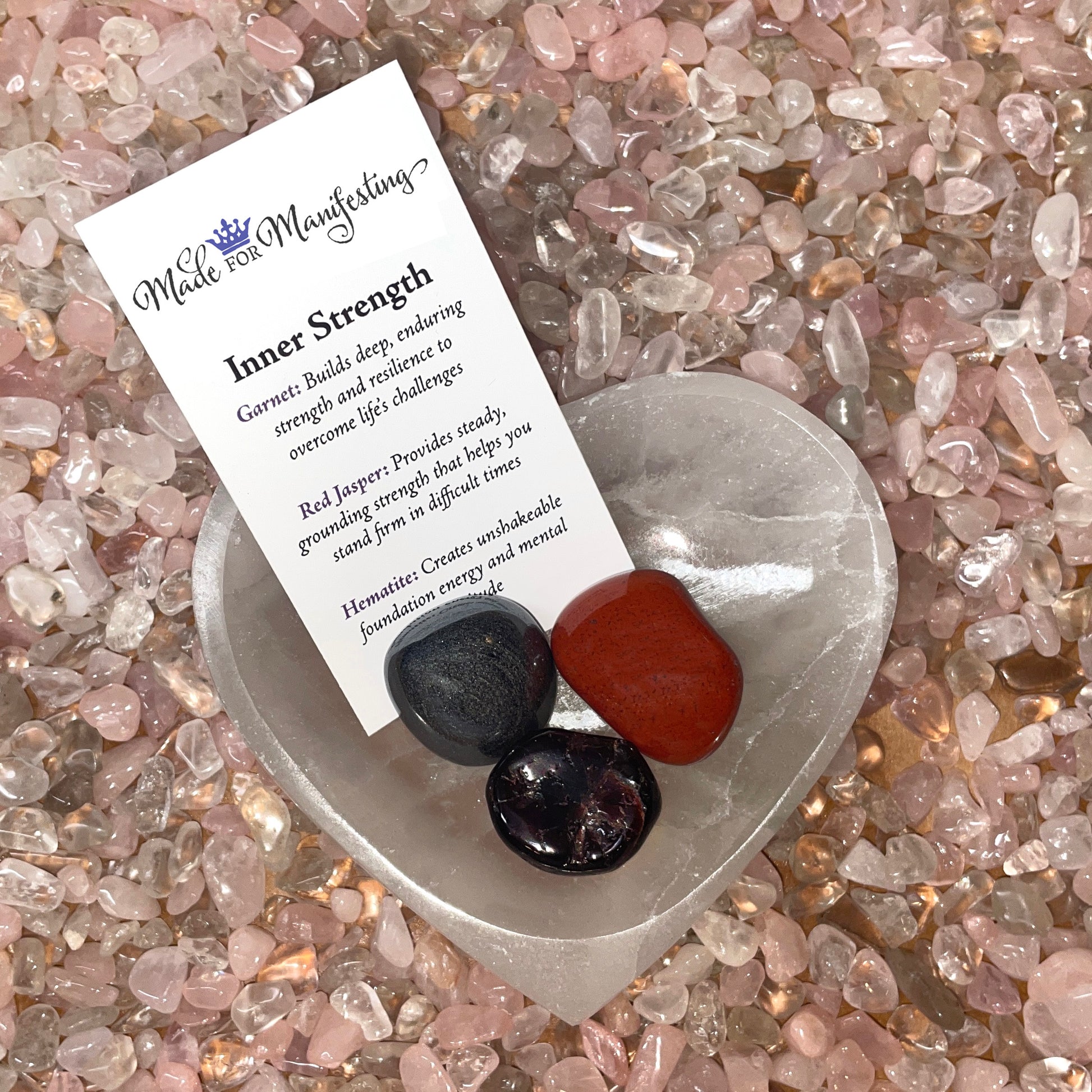 Inner Strength Intention Crystal Set