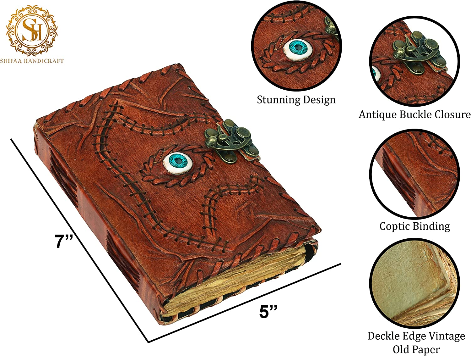 Leather Journal Diary Vintage Paper Hocas Pokas  - R K Handicrafts and Exporters