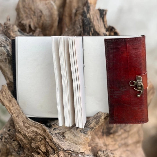 Leather Journal Tree of Life Embossed Leather Journal diary - R K Handicrafts