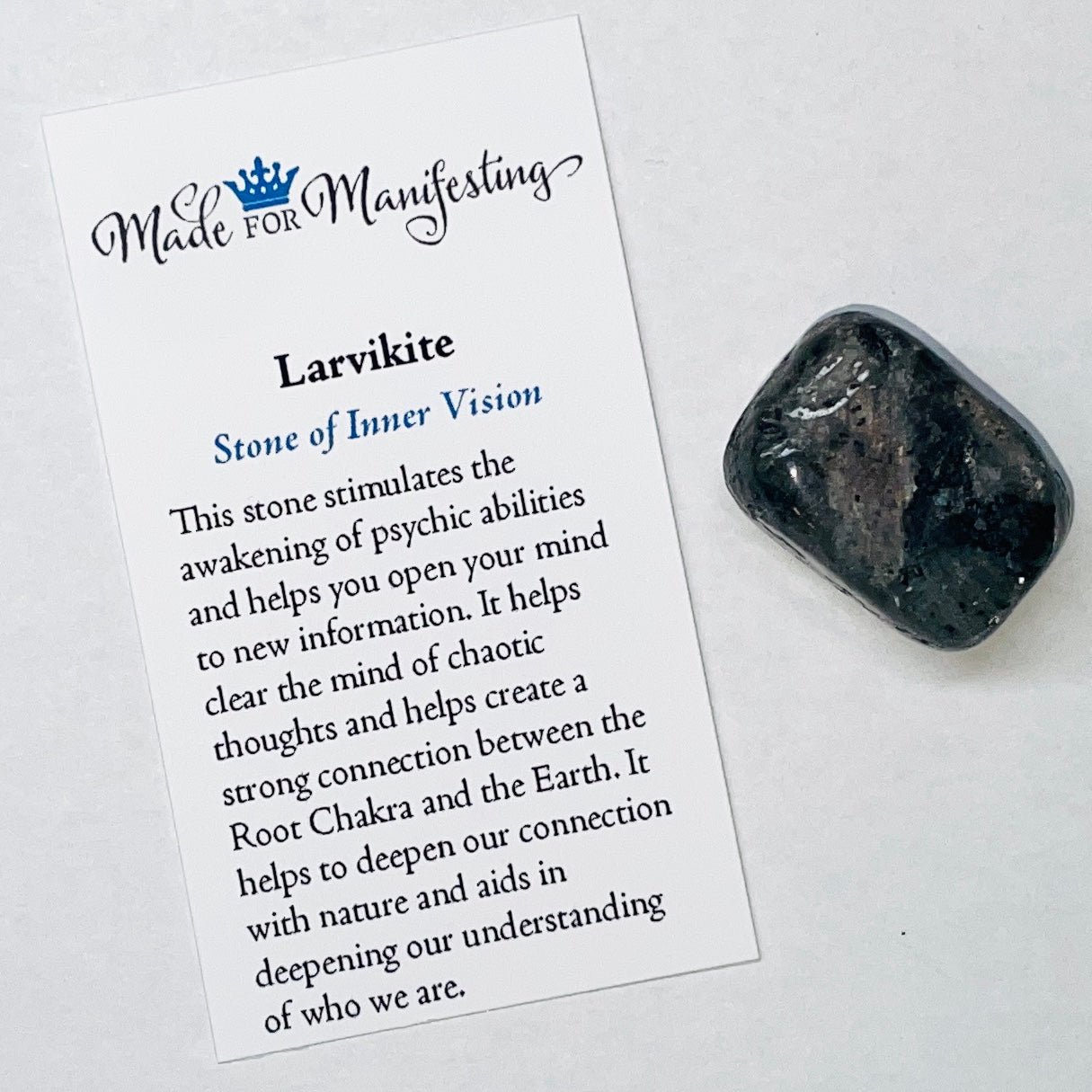 Larvikite Tumbled Stone