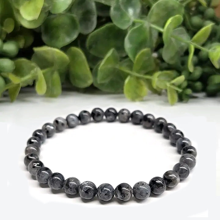 Larvikite 6mm 7.5” Bracelet