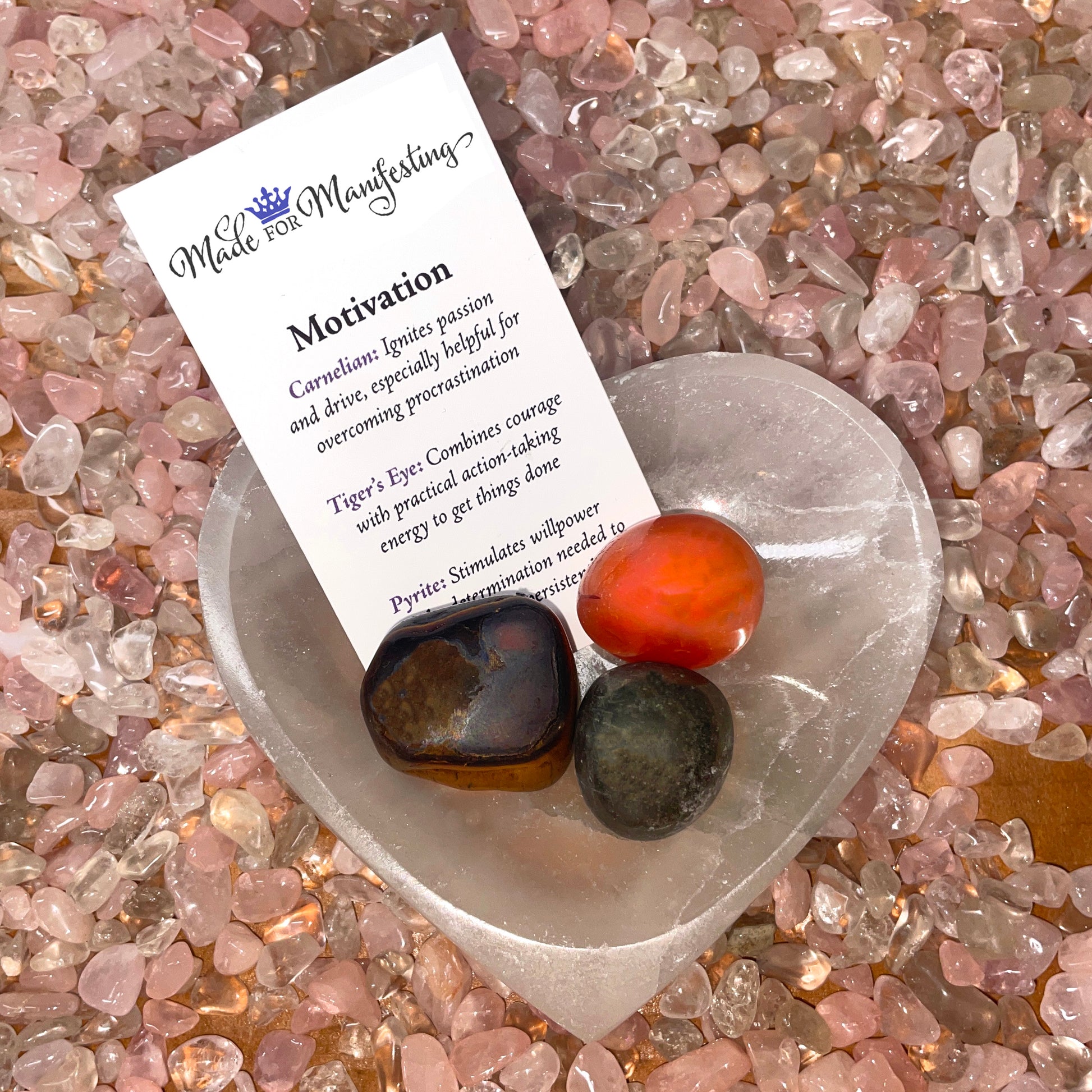 Motivation Intention Crystal Set