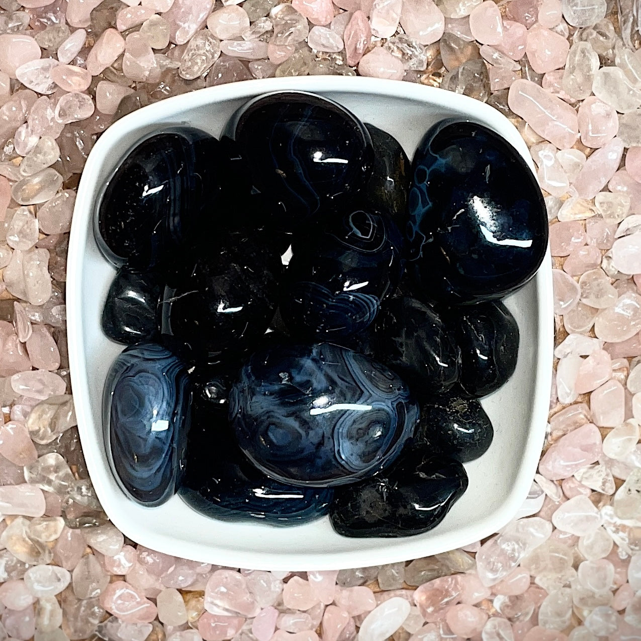 Onyx - Black Tumbled Stone