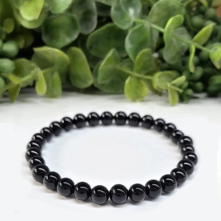 Onyx 6mm 7.5” Crystal Bracelet - KayleeNYC