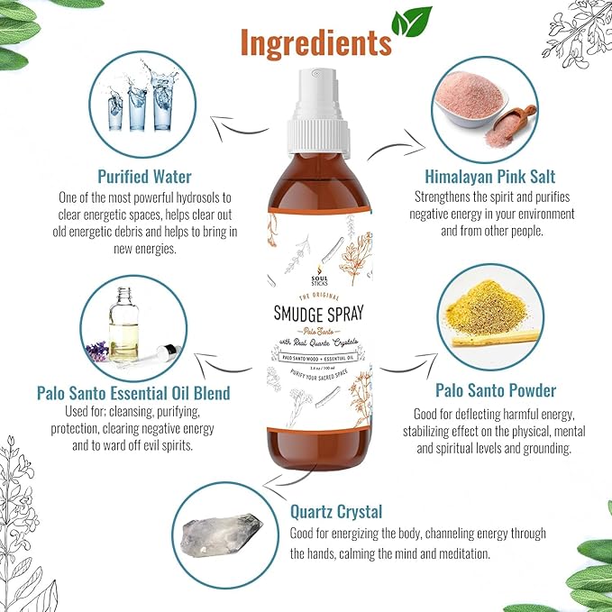 Palo Santo Soul Sticks Smudge Spray 3.5oz