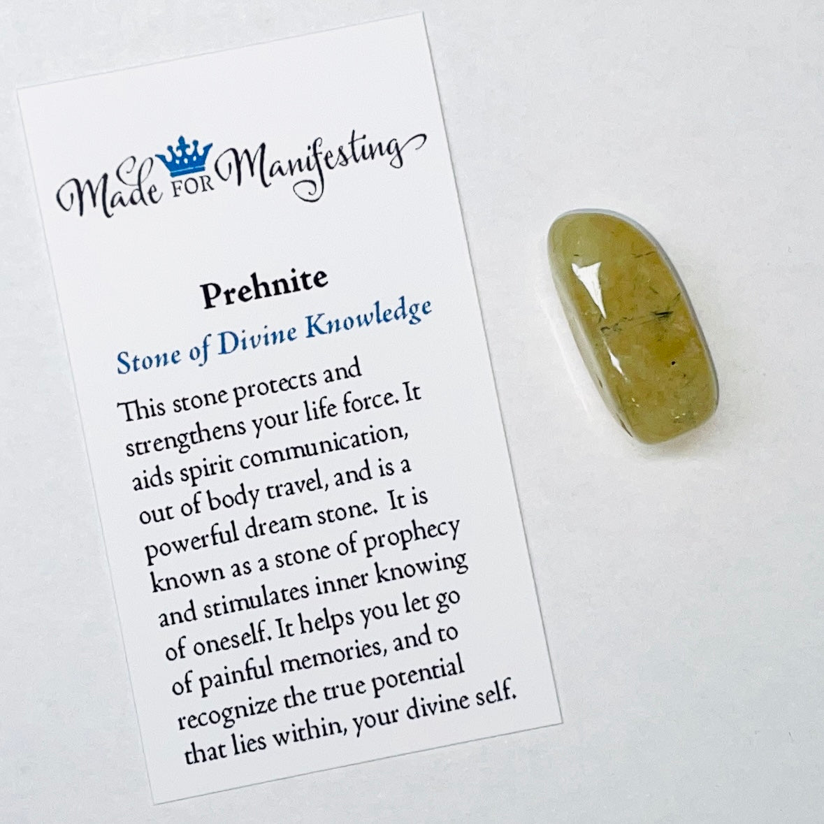 Prehnite Tumbled Stone