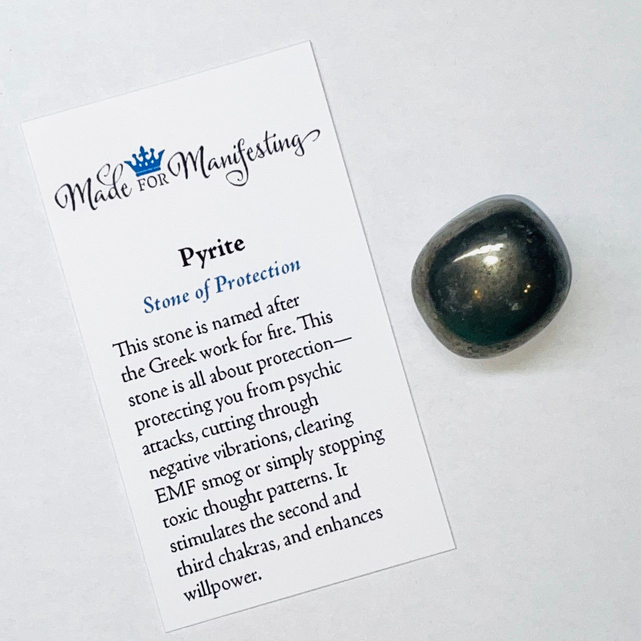 Pyrite Tumbled Stone