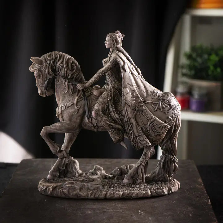 Rhiannon on Horse Celtic Goddess Statue