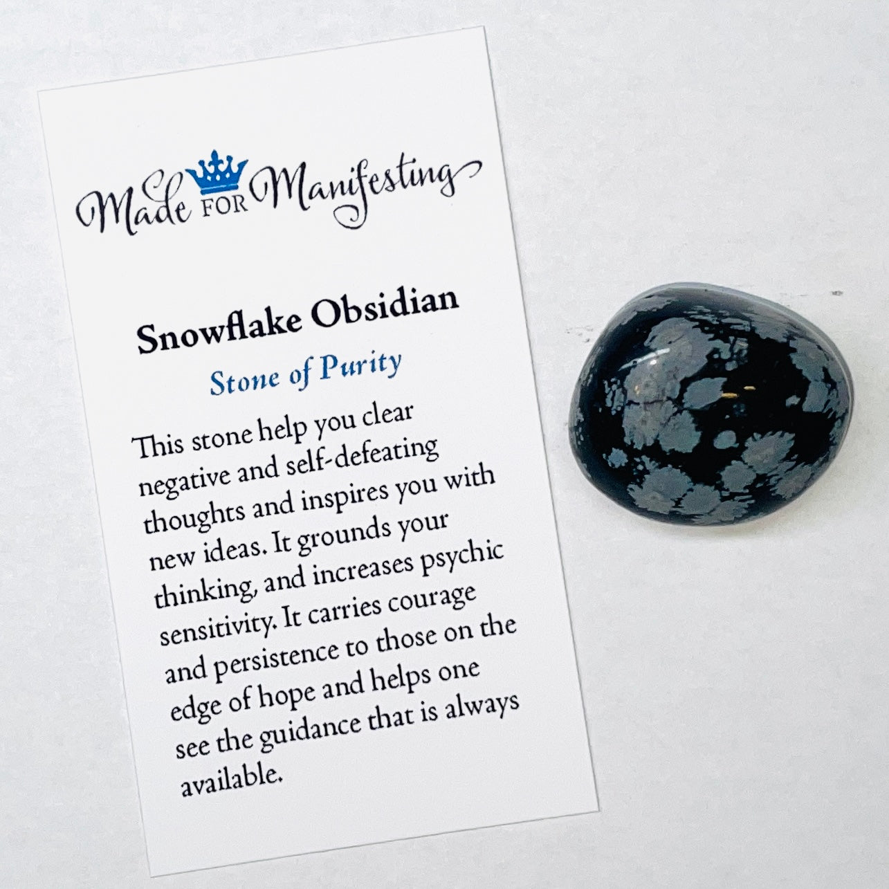 Snowflake Obsidian Tumbled Stone
