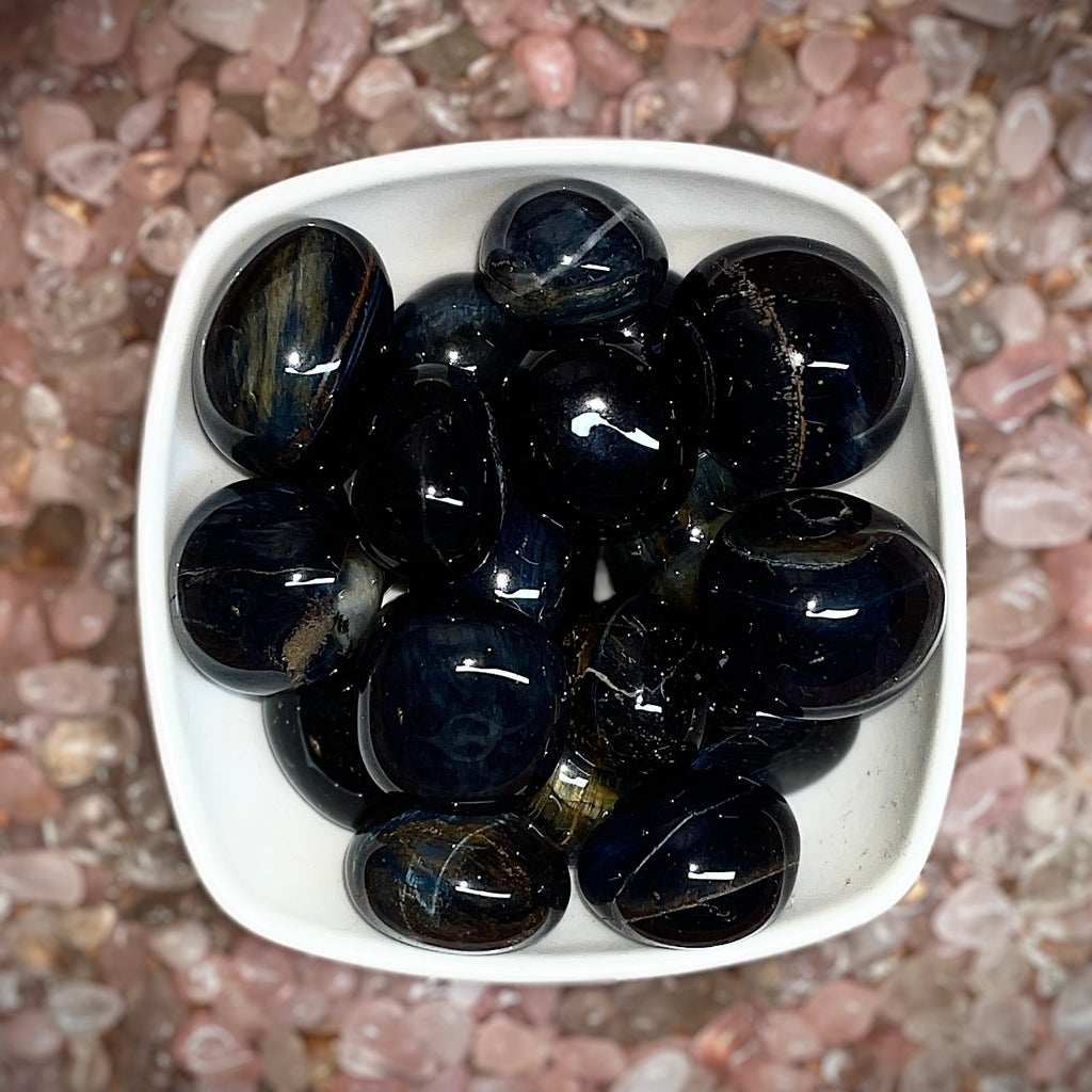 Tiger Eye (Blue) Tumbled Stone