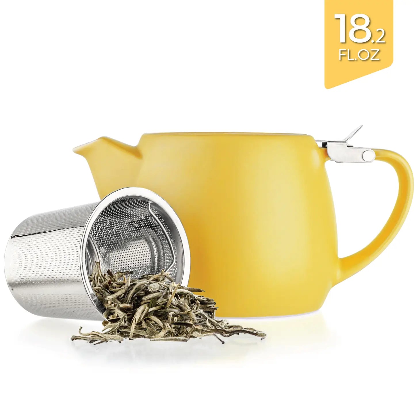 Teapot Infuser 18.2 oz. - Pluto Yellow Porcelain