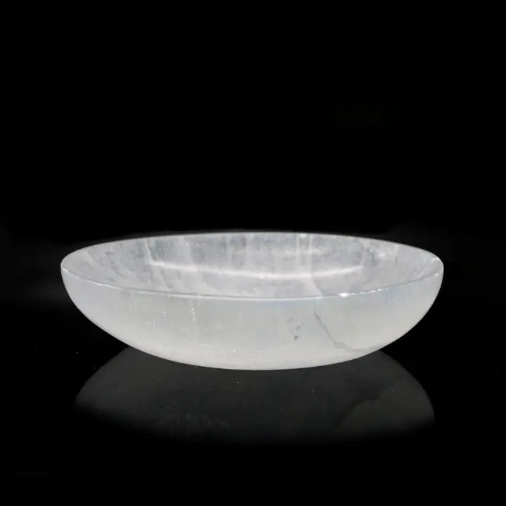 5" Selenite Oval Charging Smudge Bowl